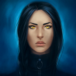 99px.ru аватар Темноволосая девушка с желтыми глазами, by Aniviel