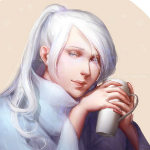 Аватар Светловолосая девушка с кружкой в руках, by katorius