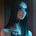 99px.ru аватар Девушка в очках с номером на груди - арт на игру Cradle / Колыбель, by katorius