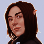 Аватар Темноволосая эльфийка - арт на игру Dragon Age, by tainted-knight