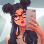 Аватар Темноволосая девушка в очках фотографирует сама себя, by Lagunaya