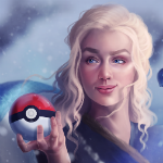 Аватар Daenerys Targaryen / Дейнерис Таргариен из сериала Game Of Trones / Игра Престолов держит в руке покебол, by SandraWinther