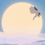 Аватар Usagi Tsukino / Усаги Цукино и кошка Luna / Луна на фоне луны. АнимеSailor Moon / Сейлор Мун