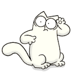 99px.ru аватар Кот стоит и теребит ухо, сериал Simons Cat