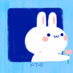 99px.ru аватар Кролик с тюльпаном, by yoyothericecorpse