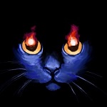 99px.ru аватар Морда черного кота с горящими глазами