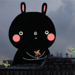 99px.ru аватар Черный кролик с вертушкой, by yoyothericecorpse