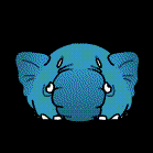 99px.ru аватар Слон голубого цвета кружится вокруг себя, by DaveDonut