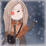 99px.ru аватар Девушка ловит в ладошку снежинки
