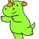 99px.ru аватар Зеленый носорог делает круг вокруг оси, by BakaMichi