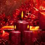 99px.ru аватар Горящие свечи у новогодней мишуры