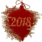 99px.ru аватар На новогодней игрушке надпись 2018