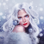 99px.ru аватар Белокурая девушка под падающим снегом, by SandraWinther