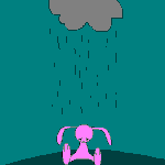 99px.ru аватар Кролик сидит под дождем