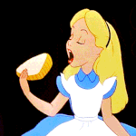 99px.ru аватар Алиса из мультфильма Алиса в стране чудес / Alice In Wonderland ест булочку