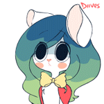 Аватар Девушка с звериными ушками прячется под капющоном, by Diives