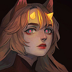 99px.ru аватар Девушка-демон с золотыми рожками, by mintosoko