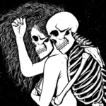 99px.ru аватар Скелет парня обнимает девушку