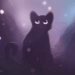 99px.ru аватар Черный кот на размытом фоне, by Mizu-no-Akira