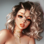 99px.ru аватар Девушка со светлыми волосами и украшениями на шее, by mollyillusion
