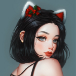 99px.ru аватар Темноволосая девушка с ушками, by mollyillusion