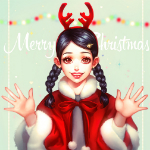 99px.ru аватар Девушка в ободке с оленьими рожками (Merry Christmas), by mollyillusion