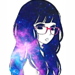 99px.ru аватар Девушка с космическими волосами в очках