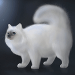 99px.ru аватар Голубоглазая белая кошка на размытом фоне, by Lizandre