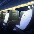 99px.ru аватар Два фантастических существа едут в поезде, за окном которого космос, by yoyothericecorpse