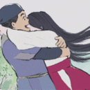 99px.ru аватар Сутэмару кружит на руках Кагую из аниме Сказание о принцессе Кагуя / Kaguya-hime no Monogatari