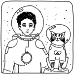 99px.ru аватар Два космонавта парень и кот, by PHAZED