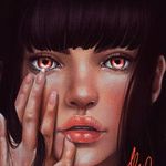 99px.ru аватар Девушка с оранжевыми глазами, by alexiafelix