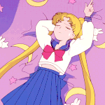 99px.ru аватар Усаги Цукино / Usagi Tsukino из аниме Сэйлор Мун / Sailor Moon сладко засыпает, переворачиваясь со спины на бок
