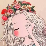 99px.ru аватар Лицо девочки в венке закрывшей один глаз ладонью