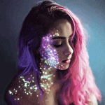 99px.ru аватар Девушка со светящейся краской на лице и теле, by Calob Castellon