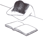 Аватар Девушка спит рядом с книгой, из которой выскакивает рыбка