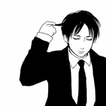 99px.ru аватар Eren Yeager / Эрен Йегер из аниме Shingeki no Kyojin / Вторжение гигантов, в смокинге, накручивает прядь своих волос на палец