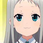 99px.ru аватар Hideri Kanzaki / Хидэри Кандзаки из аниме Blend S / Садистская смесь подмигивает показывая пальцами знак V / Ви