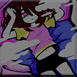 99px.ru аватар Томоко Куроки / Tomoko Kuroki из манги Не моя вина, что я не популярна! / Watashi ga Motenai no wa Dou Kangaetemo Omaera ga Warui! / WataMote лежит на кровати, схватившись за голову, с помехами