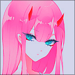 99px.ru аватар Zero Two / Зеро Ту из аниме Darling in the FranXX / Милый во Франкcе