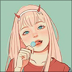 99px.ru аватар Zero Two / Зеро Ту из аниме Darling in the FranXX / Милый во Франкcе