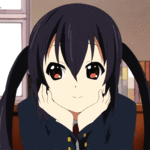 99px.ru аватар Адзуса Накано / Azusa Nakano из аниме Кэйон! / K-On! держит руки у подбородка