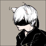 Аватар YoRHa №9 тип S из игры NieR: Automata с кошачьими ушками