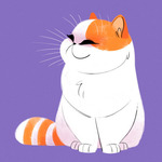 Аватар Довольная рыже-белая кошечка, art by Heather Nesheim