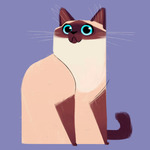 99px.ru аватар Удивленная сиамская кошечка, art by Heather Nesheim