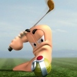 99px.ru аватар Червяк из серии игр Worms играет в гольф гранатой