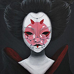 99px.ru аватар Девушка в демонической маске на лице