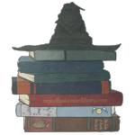 99px.ru аватар Распределяющая шляпа лежит на стопке книг, art by AnastasiaMantihora