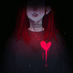 99px.ru аватар Плачущая девушка с кровоточащем сердцем