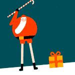 99px.ru аватар Дед Мороз отбрасывает подарок, а потом эльфа